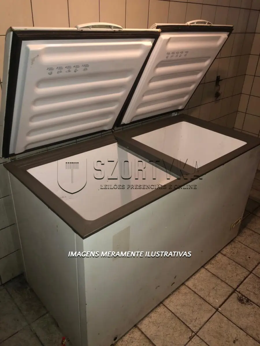 LOTE 11 - 01 freezer horizontal com duas tampas.