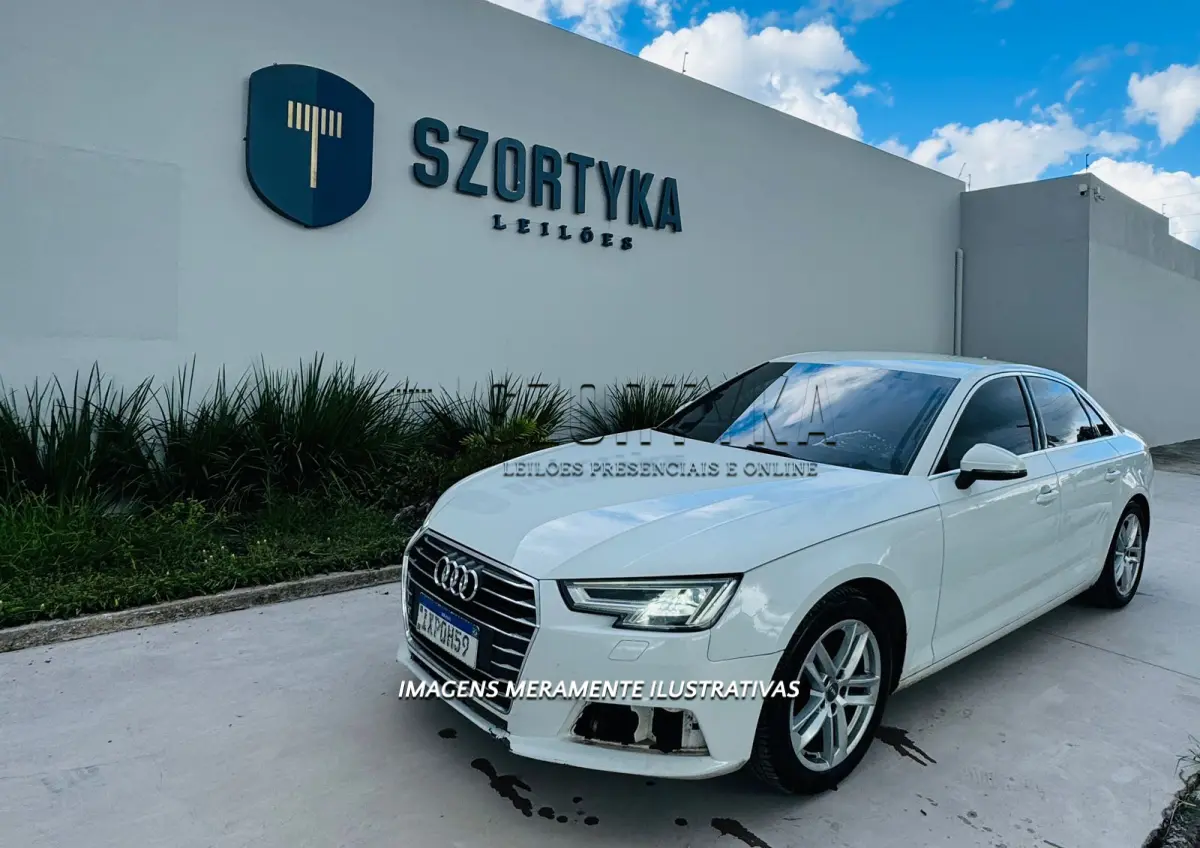LOTE 002 - I/AUDI A4 2.0TFSI, cor branca, ano/modelo 2015/2016