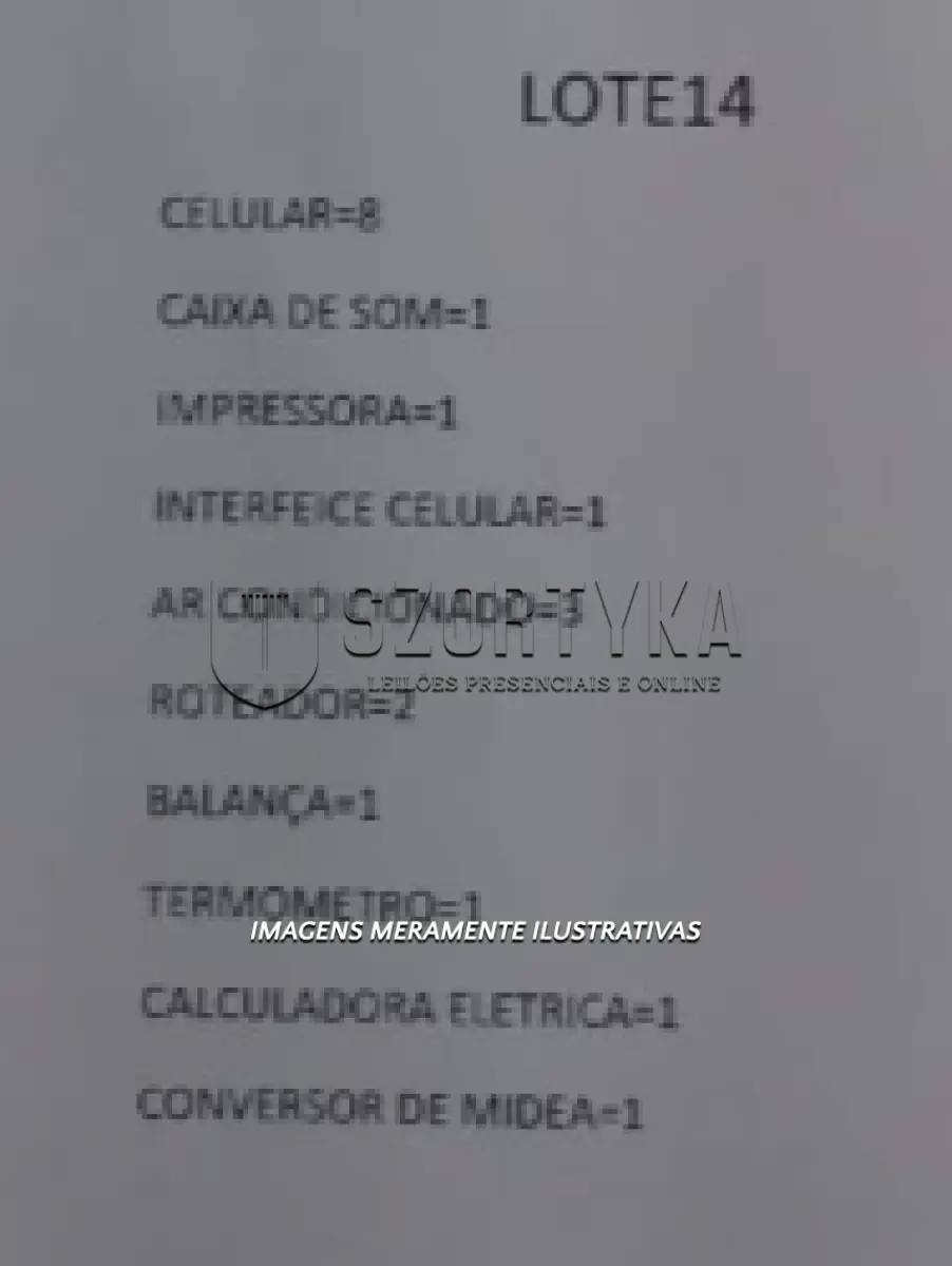 LOTE 014 - LOTE DE MATERIAIS ELETRÔNICOS