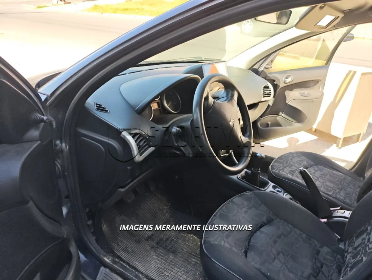 LOTE 001 - VEÍCULO PEUGEOT/207, PASSION XR 2010/2011, COR PRETA