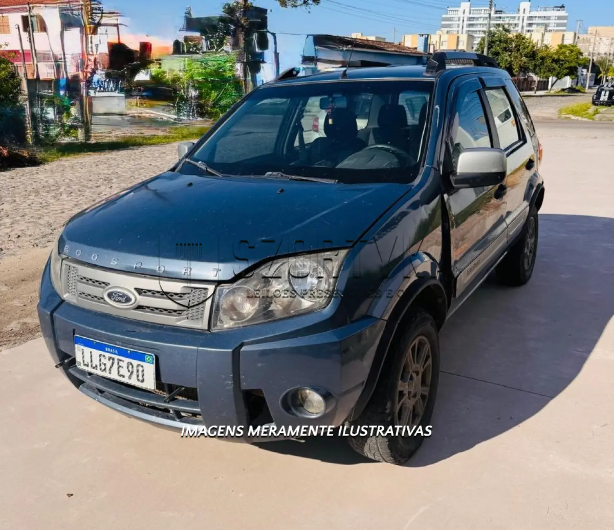 LOTE 001 - Veículo FORD/ECOSPORT FREESTYLE 1.6 FLEX, PLACAS LLG7E90, ANO/MOD 2010/2011, cor azul.