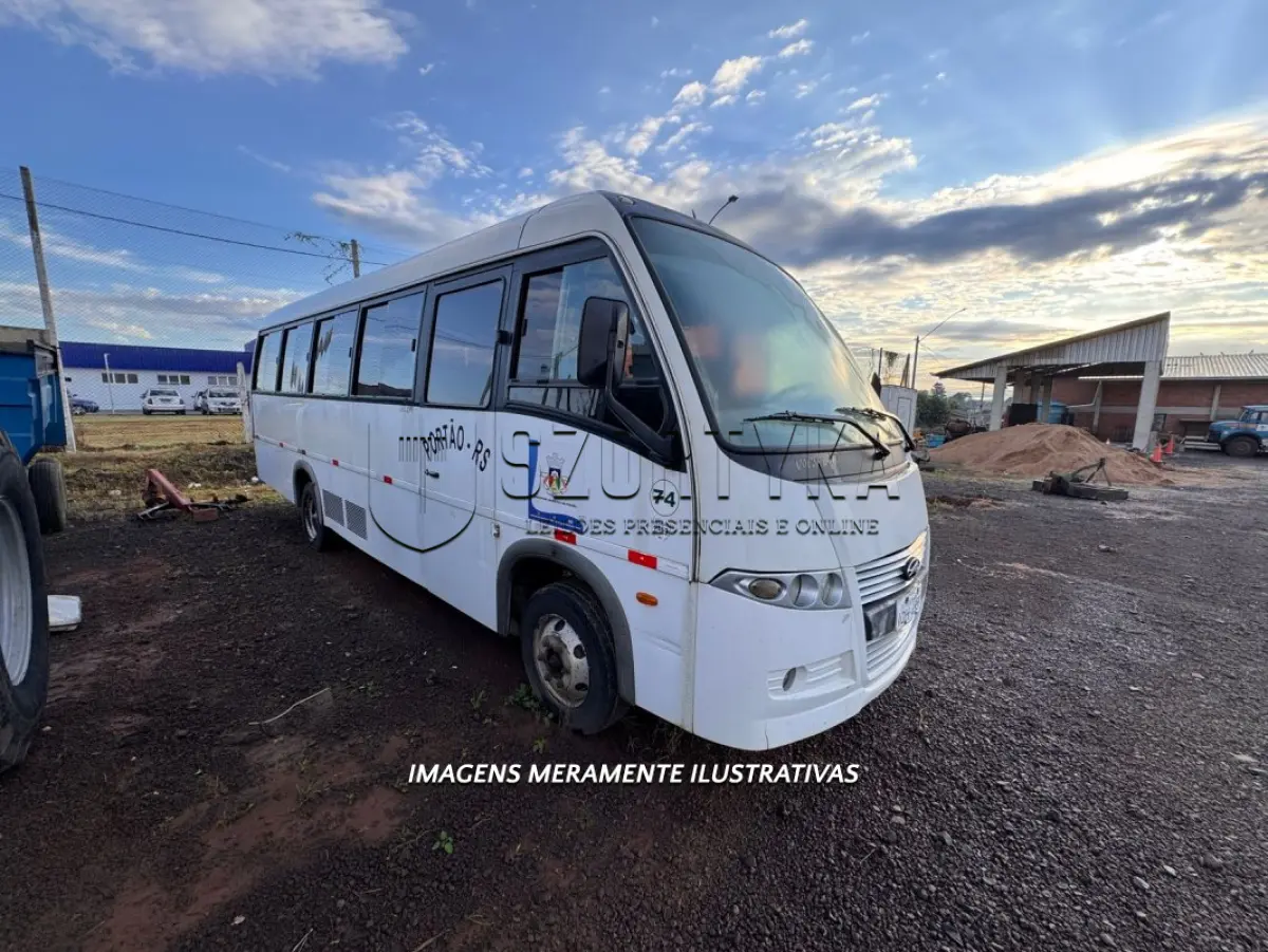 LOTE 006 - MARCOPOLO/VOLARE W8 ON, ANO/MOD 2007/2008, PLACAS IOH4559, COR BRANCA