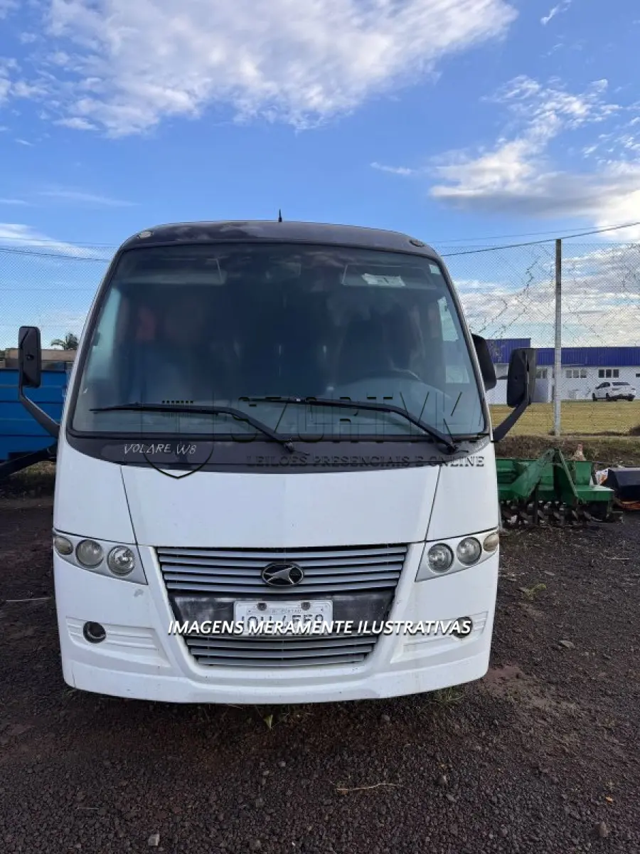 LOTE 006 - MARCOPOLO/VOLARE W8 ON, ANO/MOD 2007/2008, PLACAS IOH4559, COR BRANCA