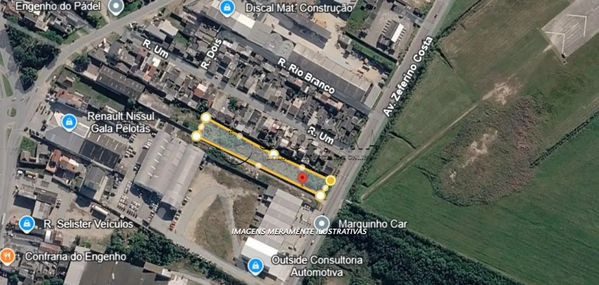 LOTE 001 - UM TERRENO COM 3.555,50M² NA AV. ZEFERINO COSTA EM PELOTAS