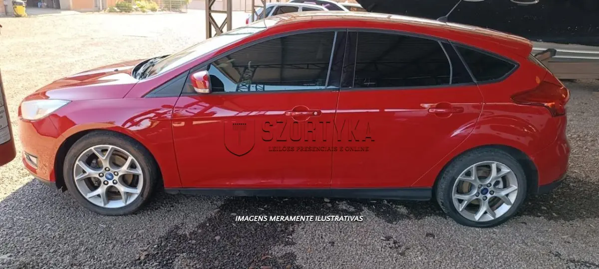 LOTE 001 - Veículo Ford/Focus SE, 1.6, placa GDF9A28, ano/modelo 2016, cor vermelha, Renavam nº 01098488560