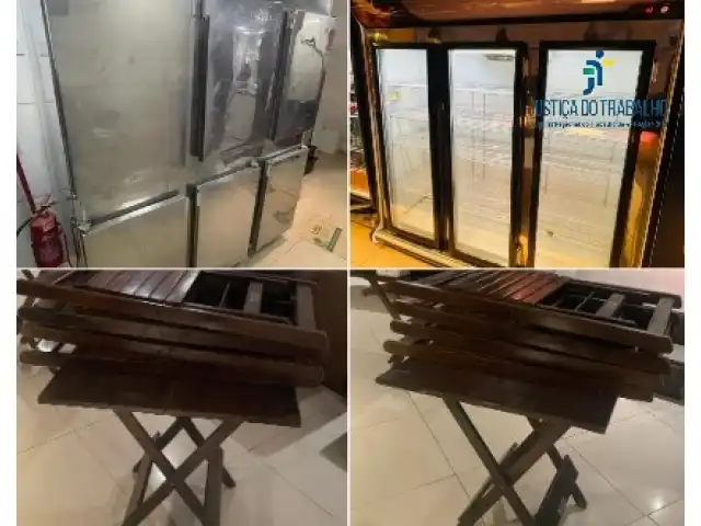 LEILÃO DE REFRIGERADORES E CONJUNTOS DE MESAS COM CADEIRAS