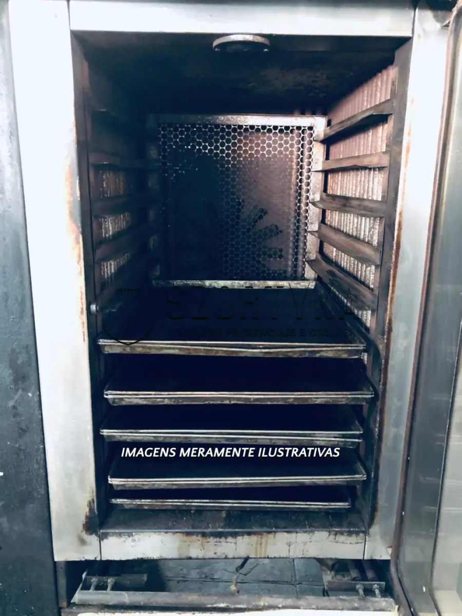 LOTE 003 - Um forno Scheffer TS 300, a gás, com 10 esteiras, inox.