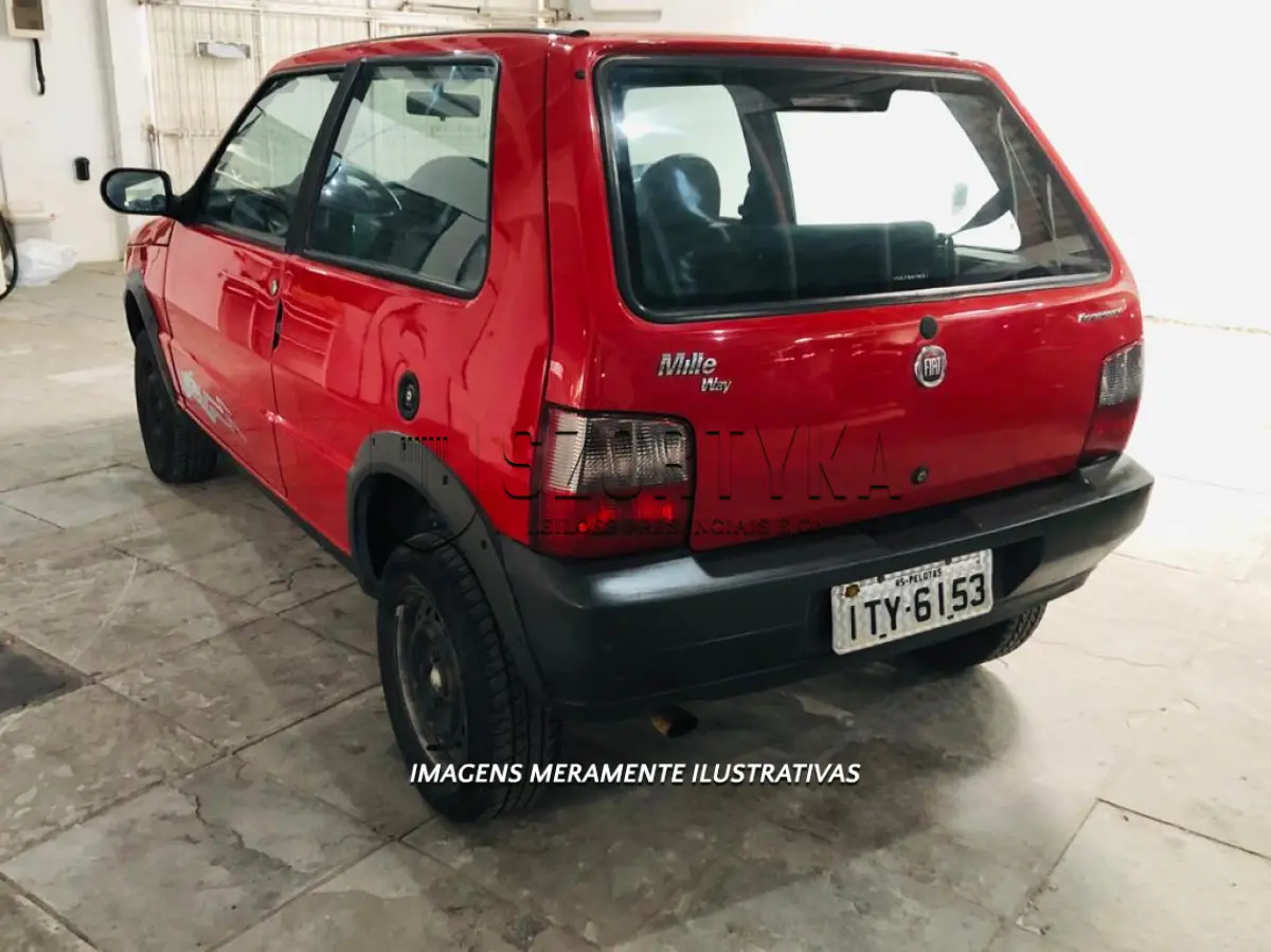 LOTE 001 - VEÍCULO FIAT UNO, PLACAS ITY6153, COR VERMELHA, ANO/MOD 2013/2013