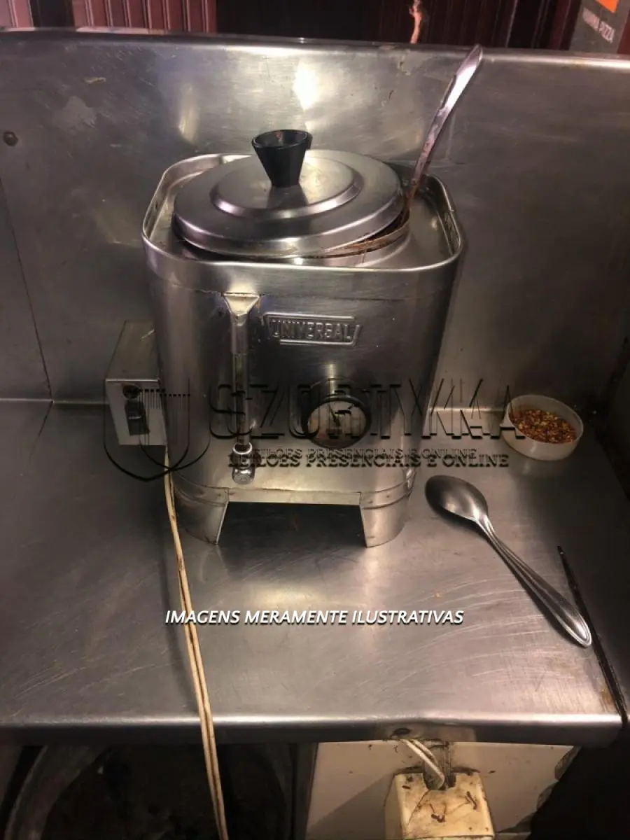 LOTE 25 - 01 máquina em inox para derretimento de chocolate.
