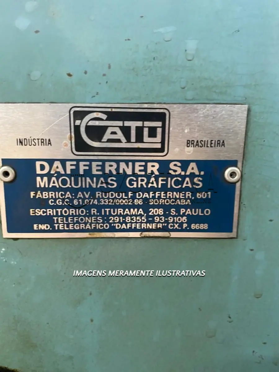 LOTE 007 - (01) uma máquina gráfica Catu  Set 510