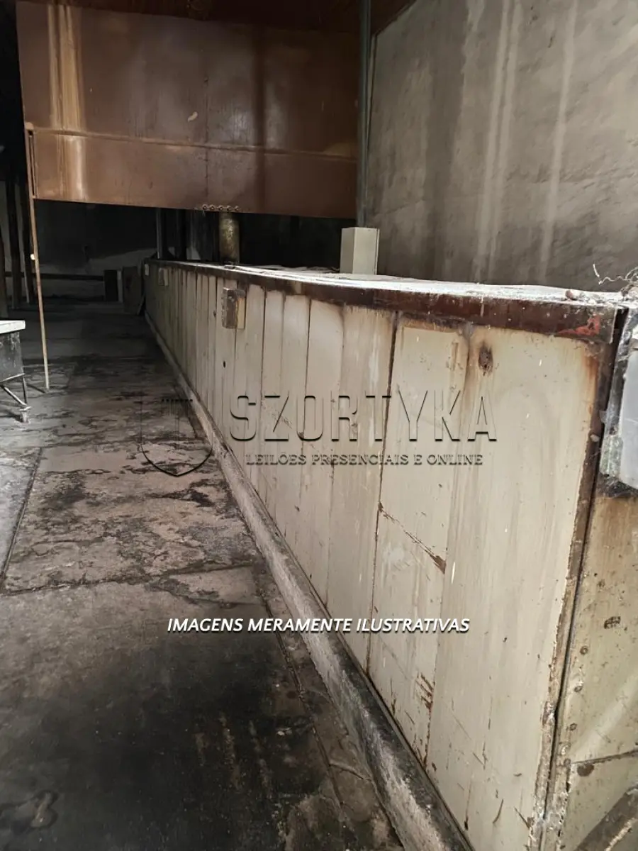 LOTE  - Leilão de um forno industrial elétrico para bolachas e biscoitos com 20 metros
