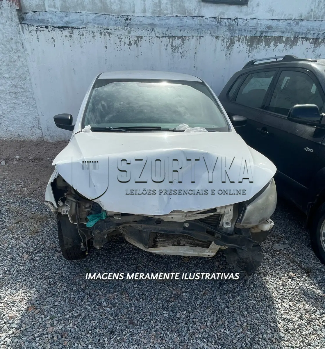 LOTE 001 - VW/GOL, placas IUT2335, cor branca, ano/mod 2013/2014