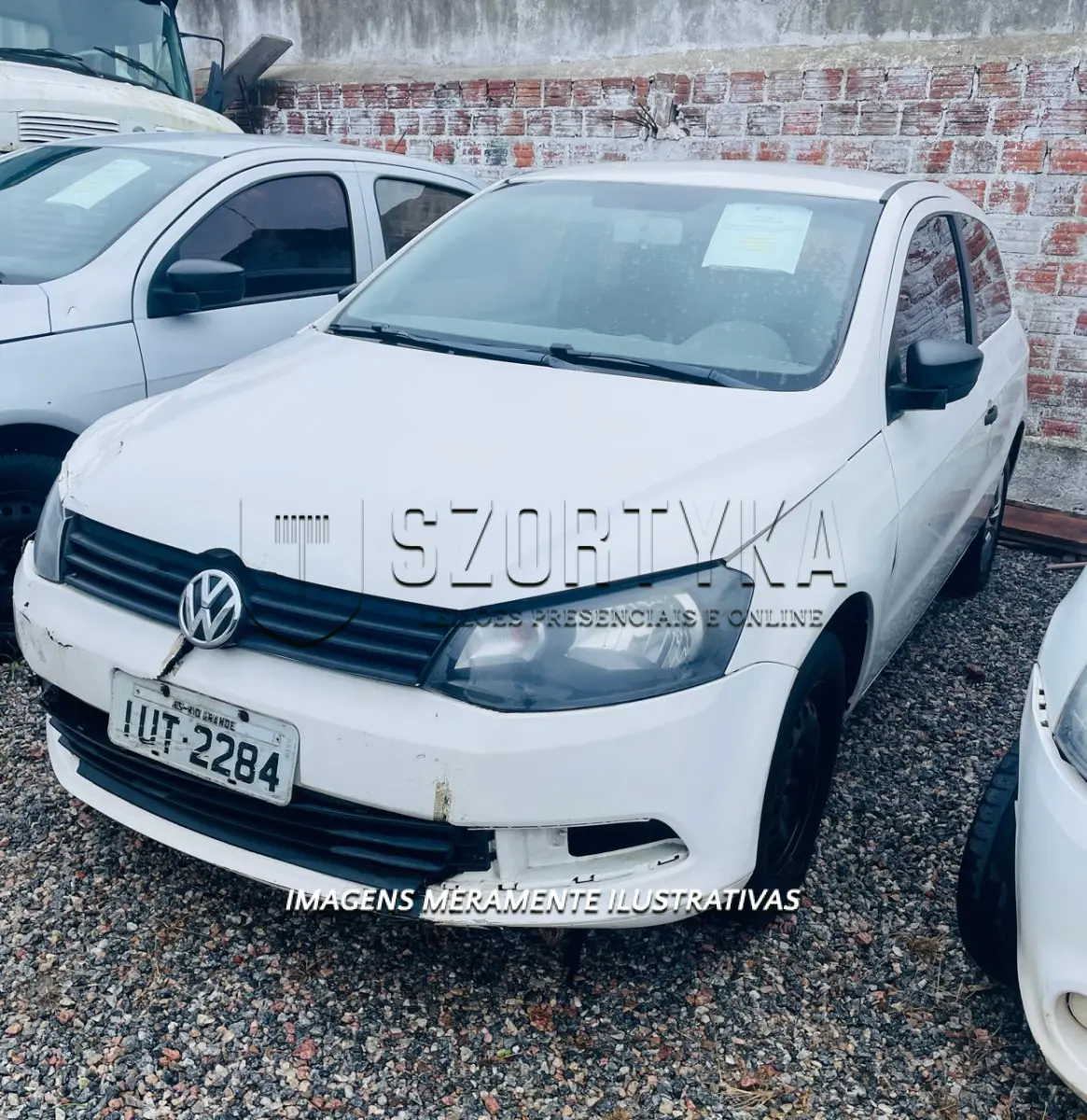 LOTE 005 - VW/GOL, placas IUT2284, cor branca, ano/mod 2013/2014