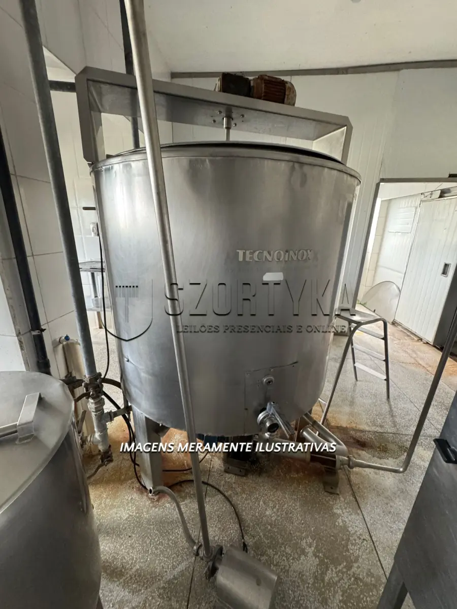 LOTE 001 - Tanque inox para fabricação de iogurte marca TECNOINOX
