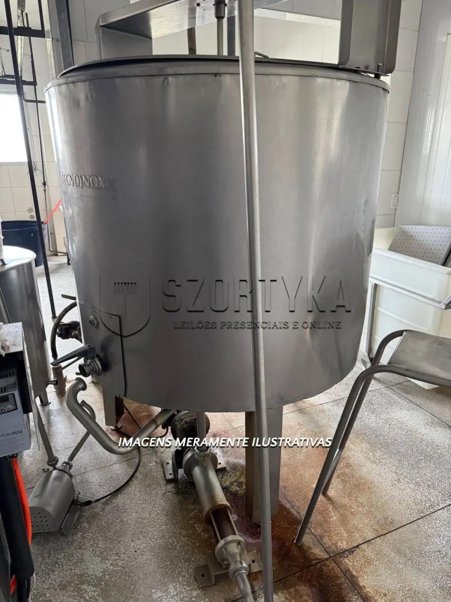 LOTE 001 - Tanque inox para fabricação de iogurte marca TECNOINOX