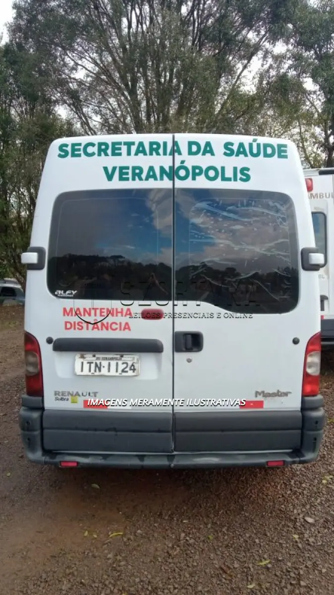 LOTE 006 - VEÍCULO RENAULT/MASTER SITNEI PLACAS ITN1124 ANO/MOD 2012/2013, COR BRANCA.