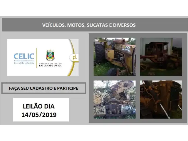 GRANDE LEILÃO DA CELIC, ETAPA Nº.  02 - LOTES DOS MATERIAIS E EQUIPAMENTOS DIVERSOS.