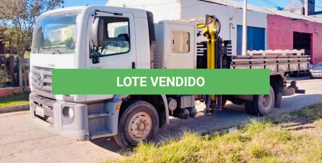 LEILÃO DE UM CAMINHÃO  VW13.180 CNM, COM MUNCK E CABINE DE PASSAGEIROS, ANO 2010